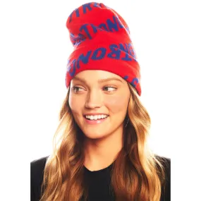 Krissy Beanie - Red/Navy
