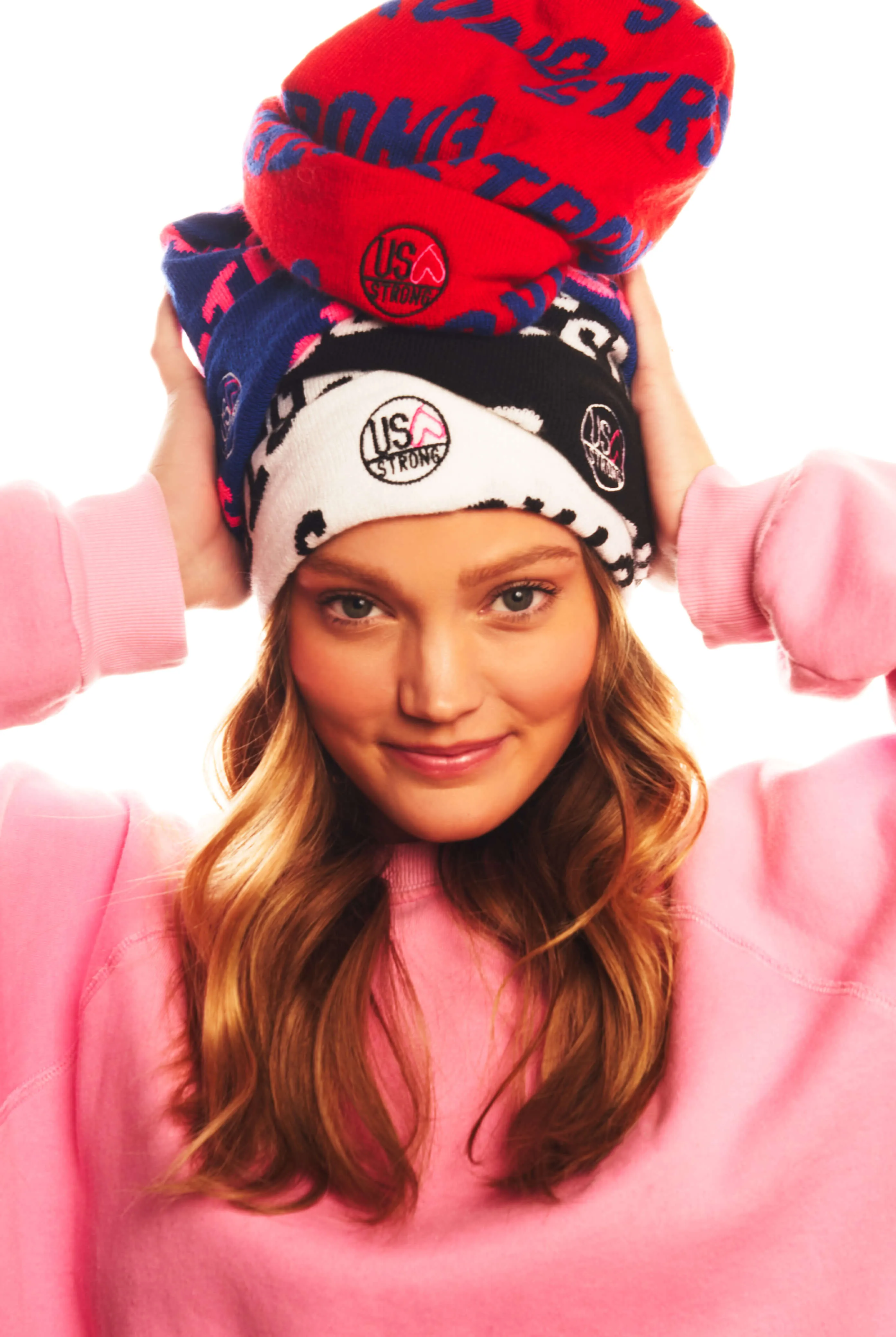 Krissy Beanie - Red/Navy