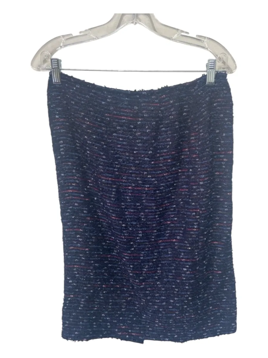 Lafayette 148 Size 6/8 Navy, Red, Silver Nylon Blend Long Sleeve Skirt Set