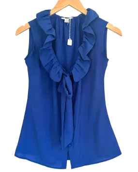 Light Summer Ink Ruffle Top