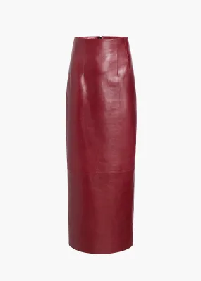 Loxley Skirt in Oxblood Leather