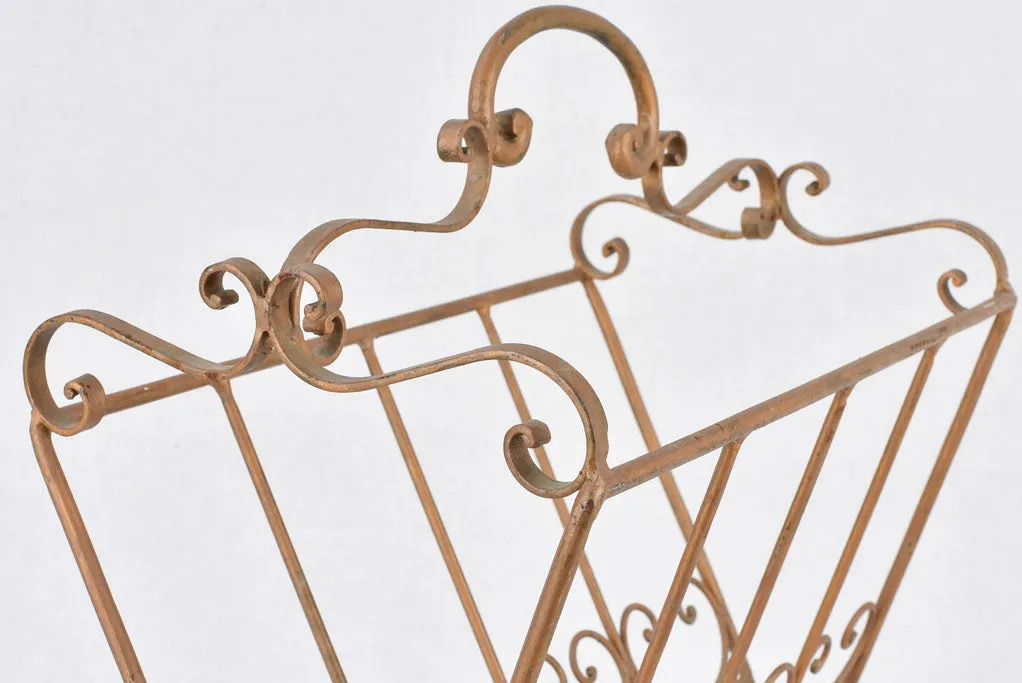 Magazine stand, wrought iron, Italian (1950s)