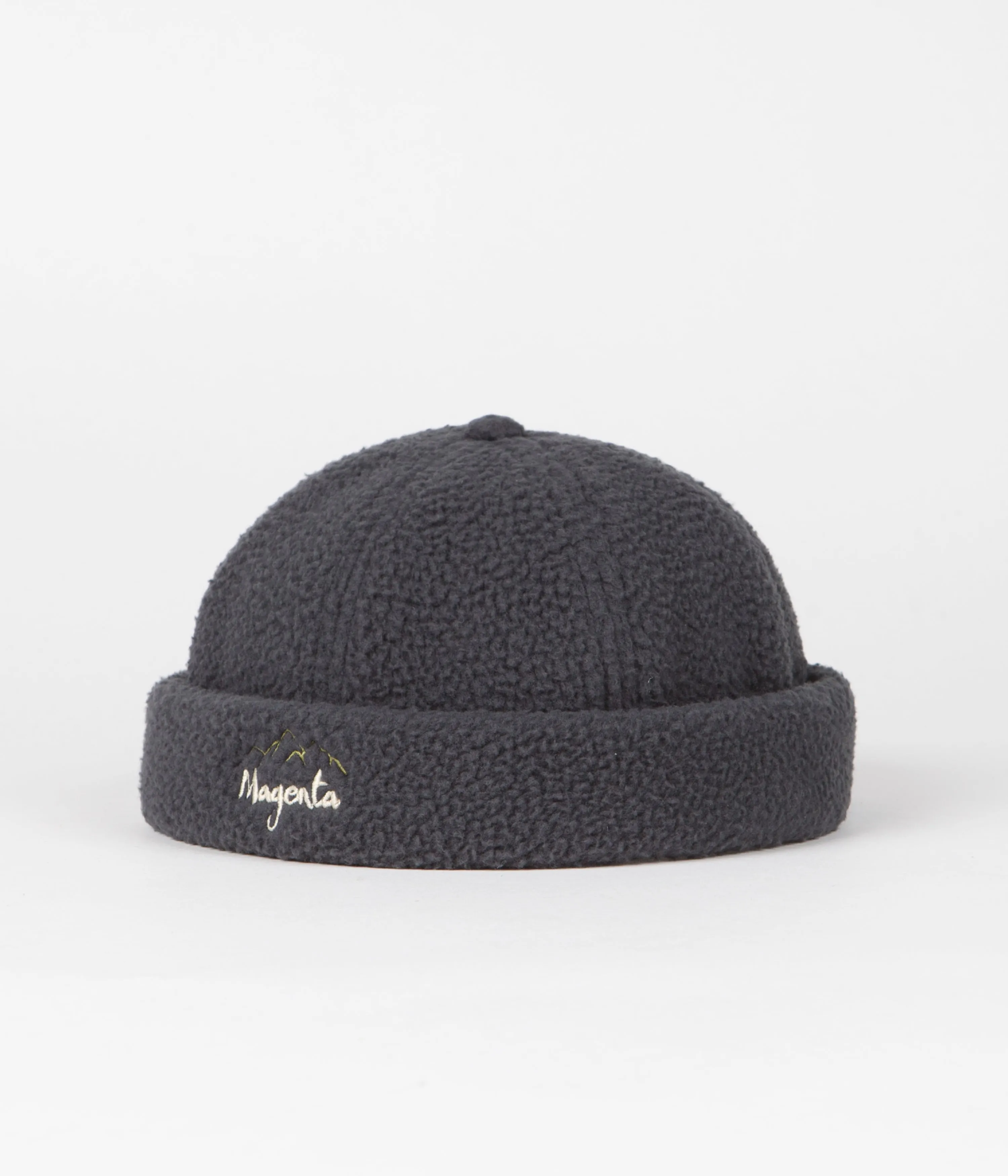 Magenta Sherpa Sailor Beanie - Dark Charcoal
