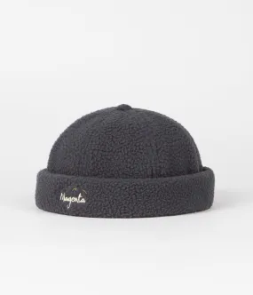 Magenta Sherpa Sailor Beanie - Dark Charcoal