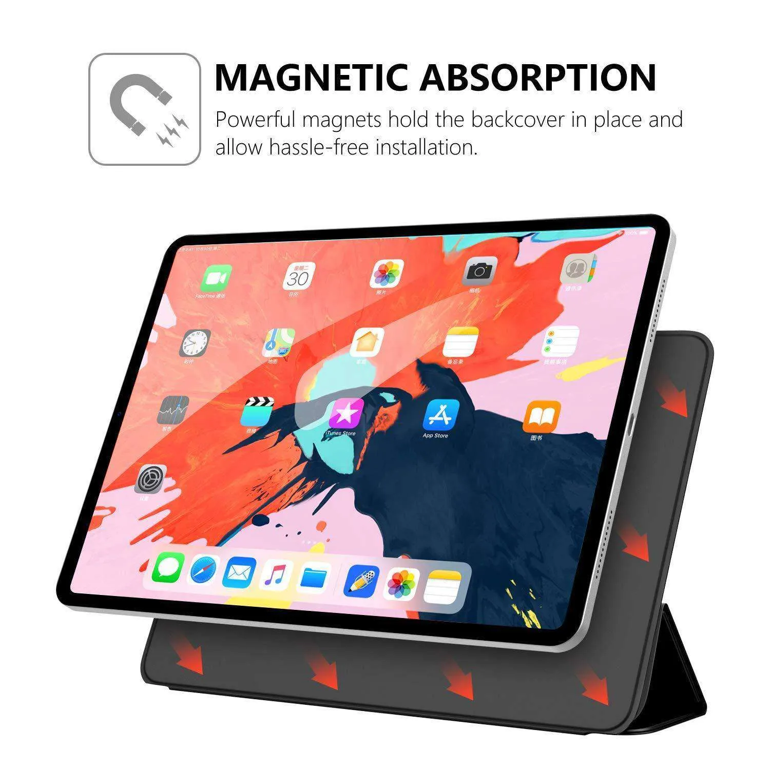 Magnetic Origami Smart Cover for iPad Pro 12.9-inch, 3rd Gen (2018)