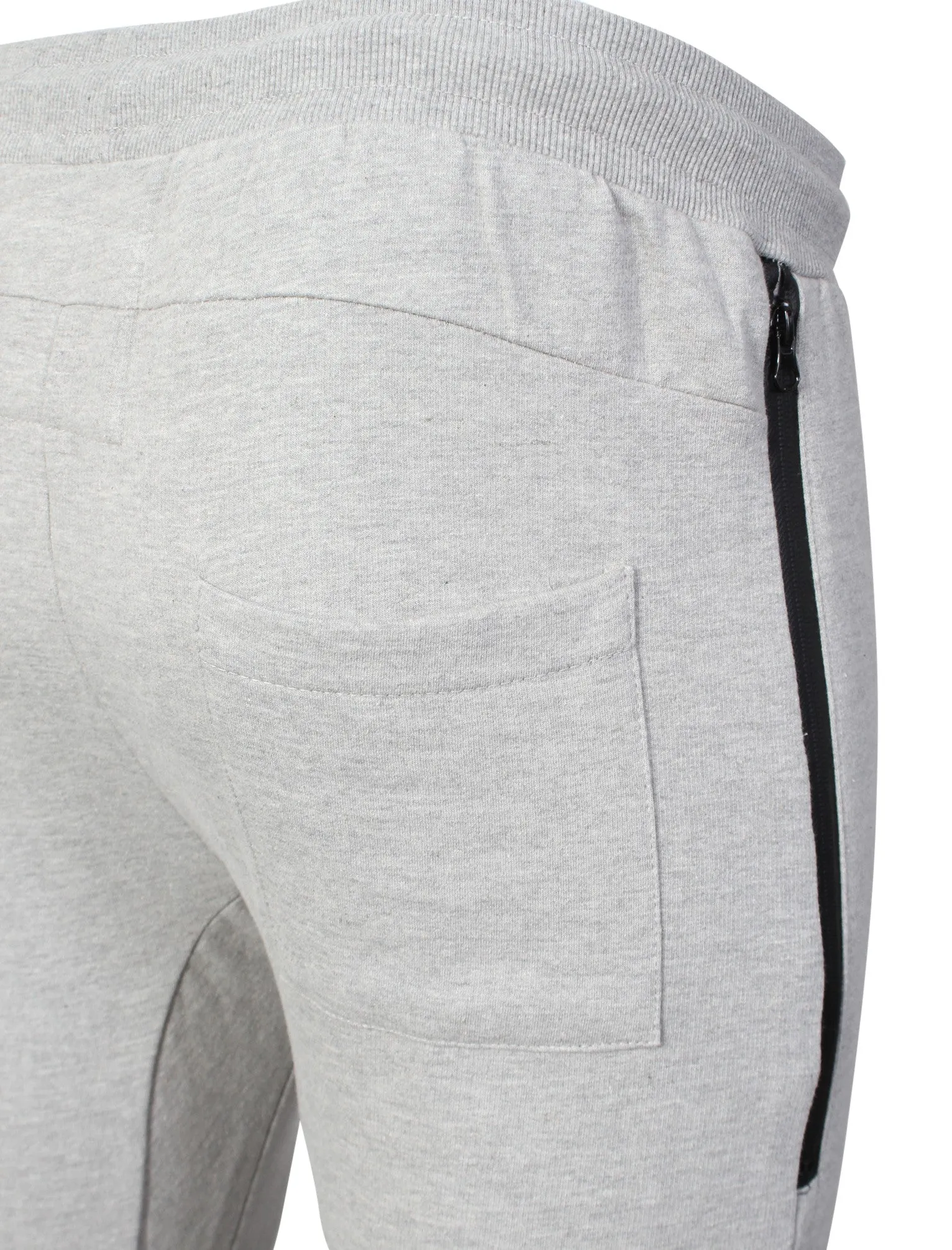 Mens Sammi Skinny Fit Cuffed Joggers in Grey Marl