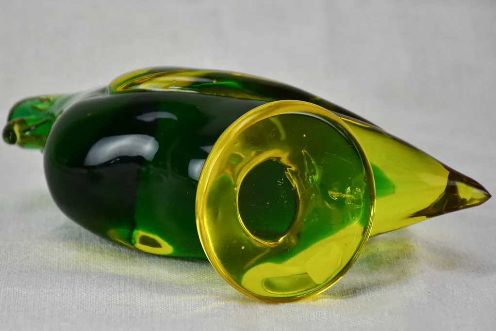 Mid century Murano glass parakeet 8¾"