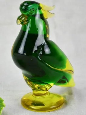 Mid century Murano glass parakeet 8¾"