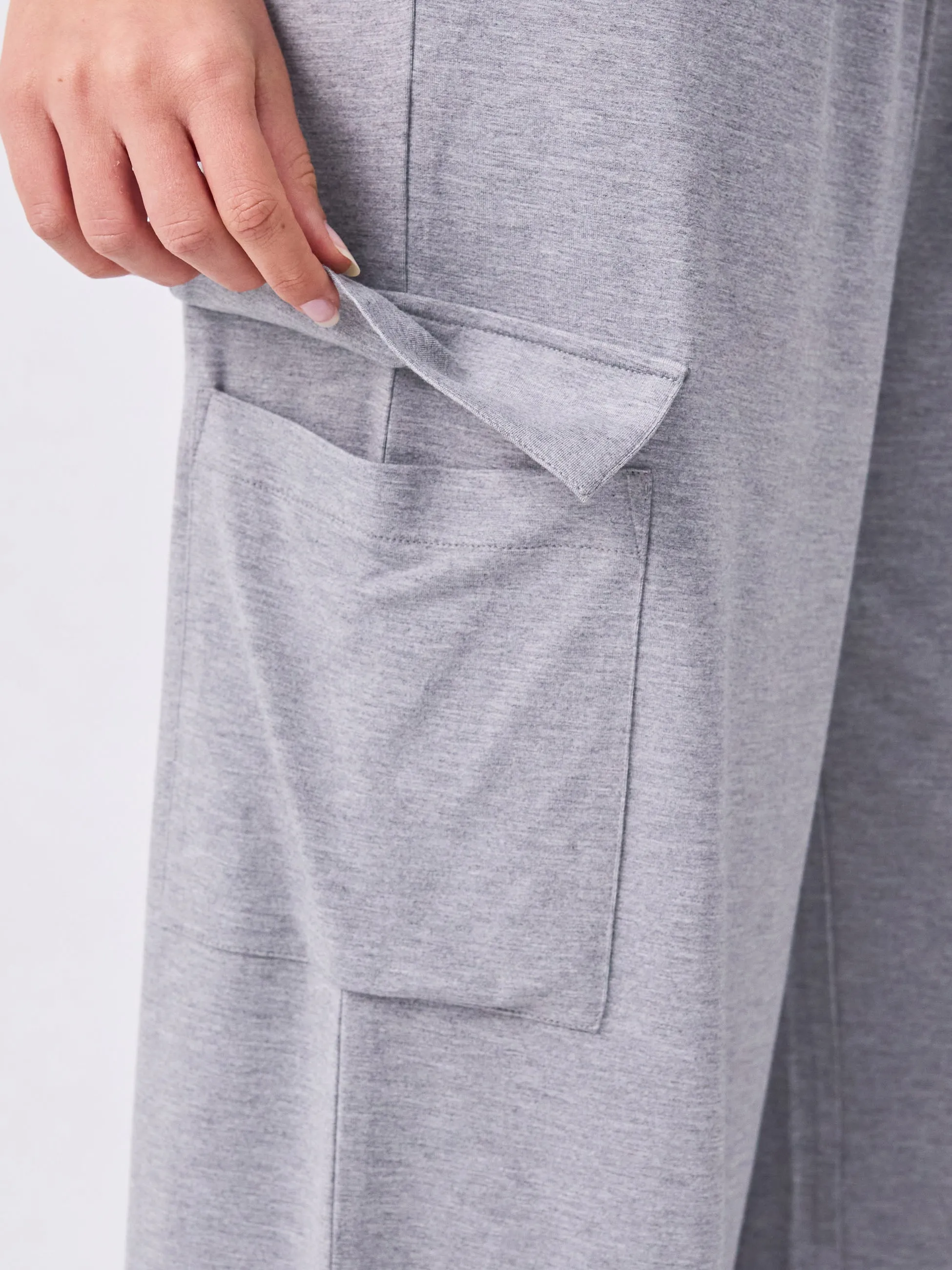 Modal Freedom Cargo Pant - Melange Grey