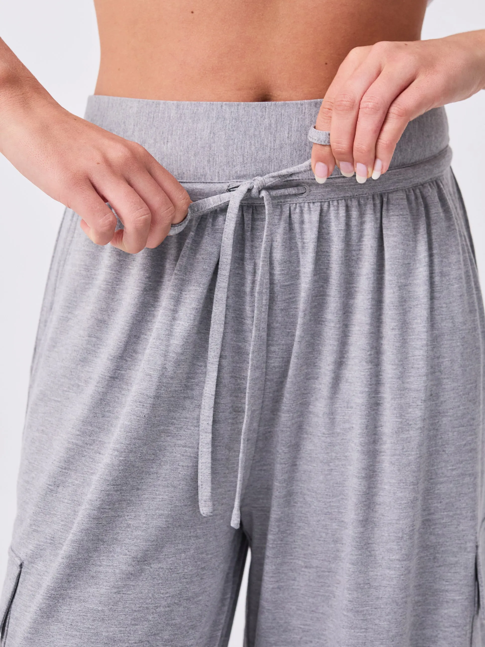 Modal Freedom Cargo Pant - Melange Grey