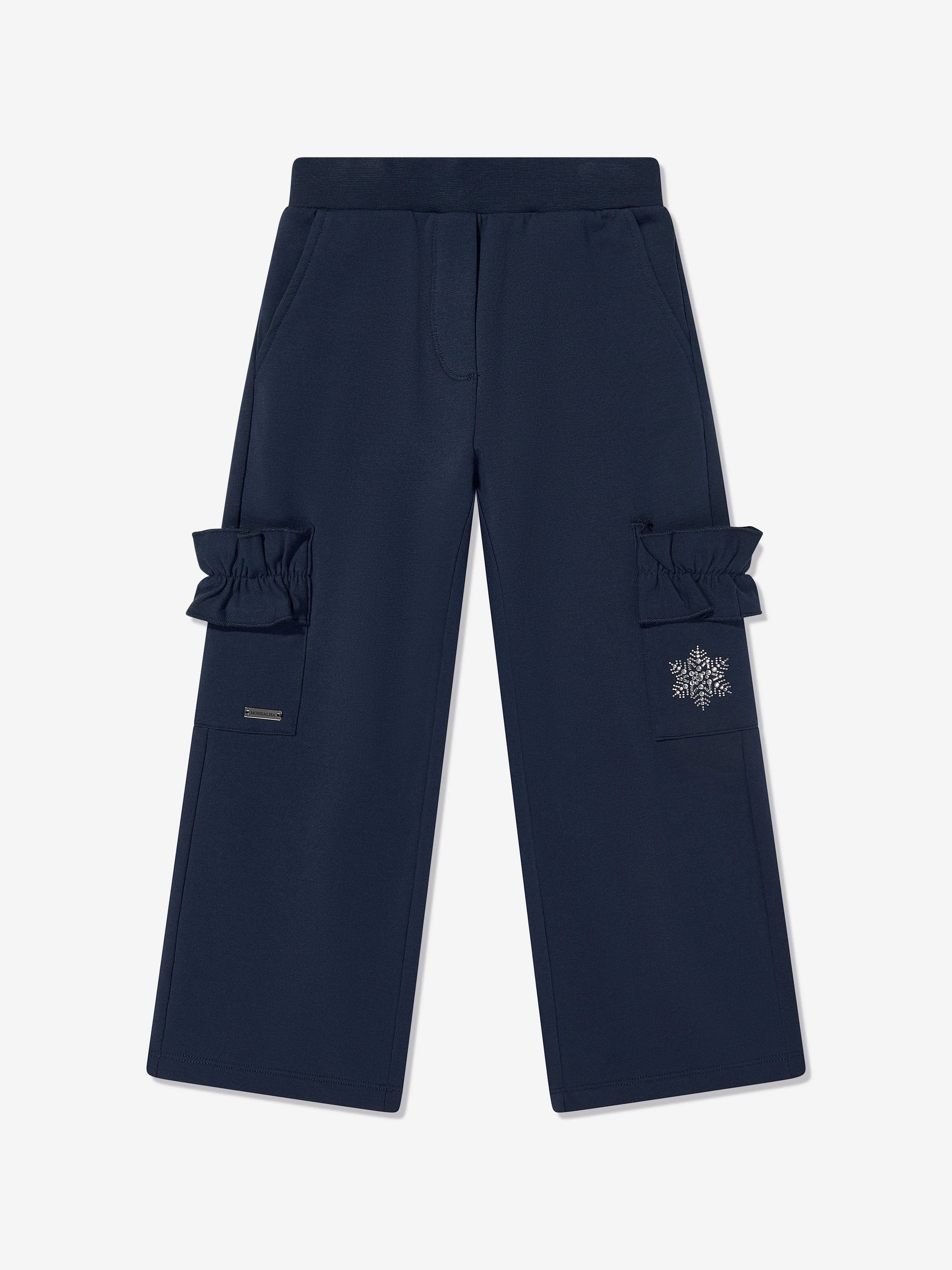 Monnalisa Girls Cargo Joggers in Blue