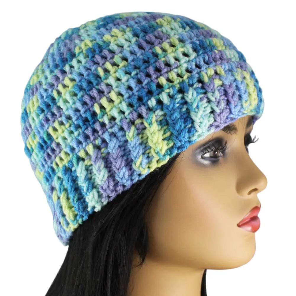 Multicolor Crochet Snug Beanie Hat Medium/Large - JMCH58ML