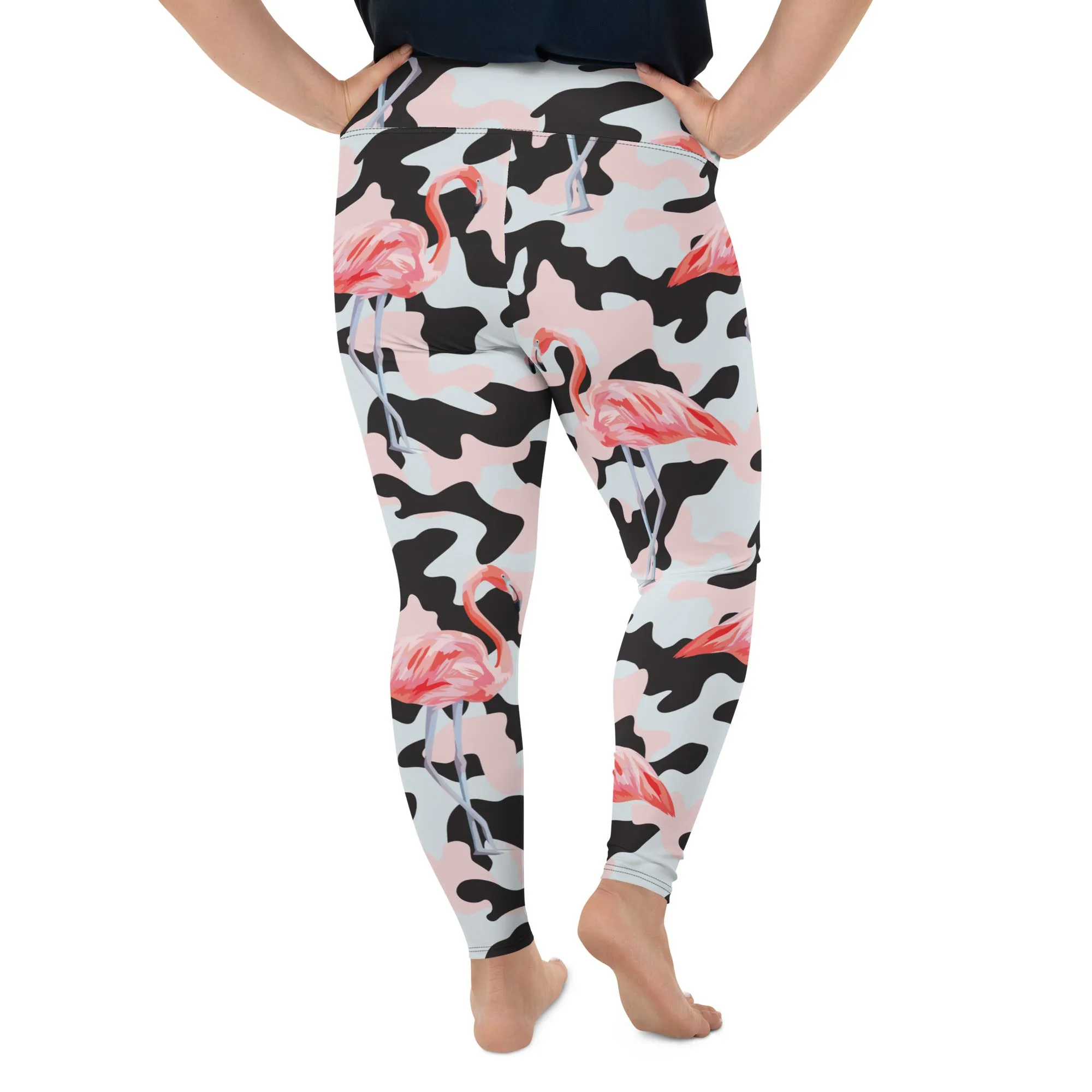 Pink Flamingo Camo Plus Size Leggings