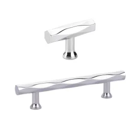 "American Designer" T-Bar Drawer Pulls in Polished Chrome