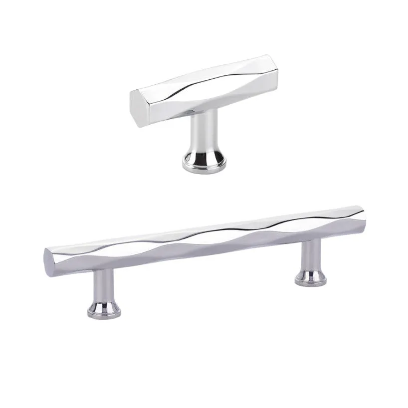 "American Designer" T-Bar Drawer Pulls in Polished Chrome