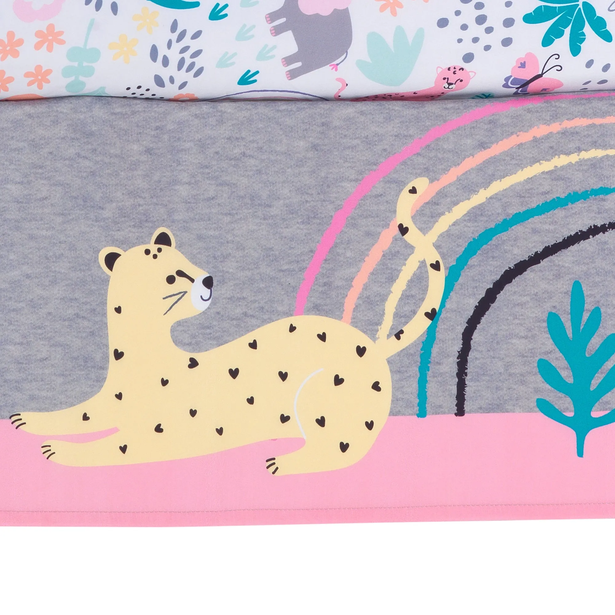 Rainbow Jungle 3-Piece Crib Bedding Set