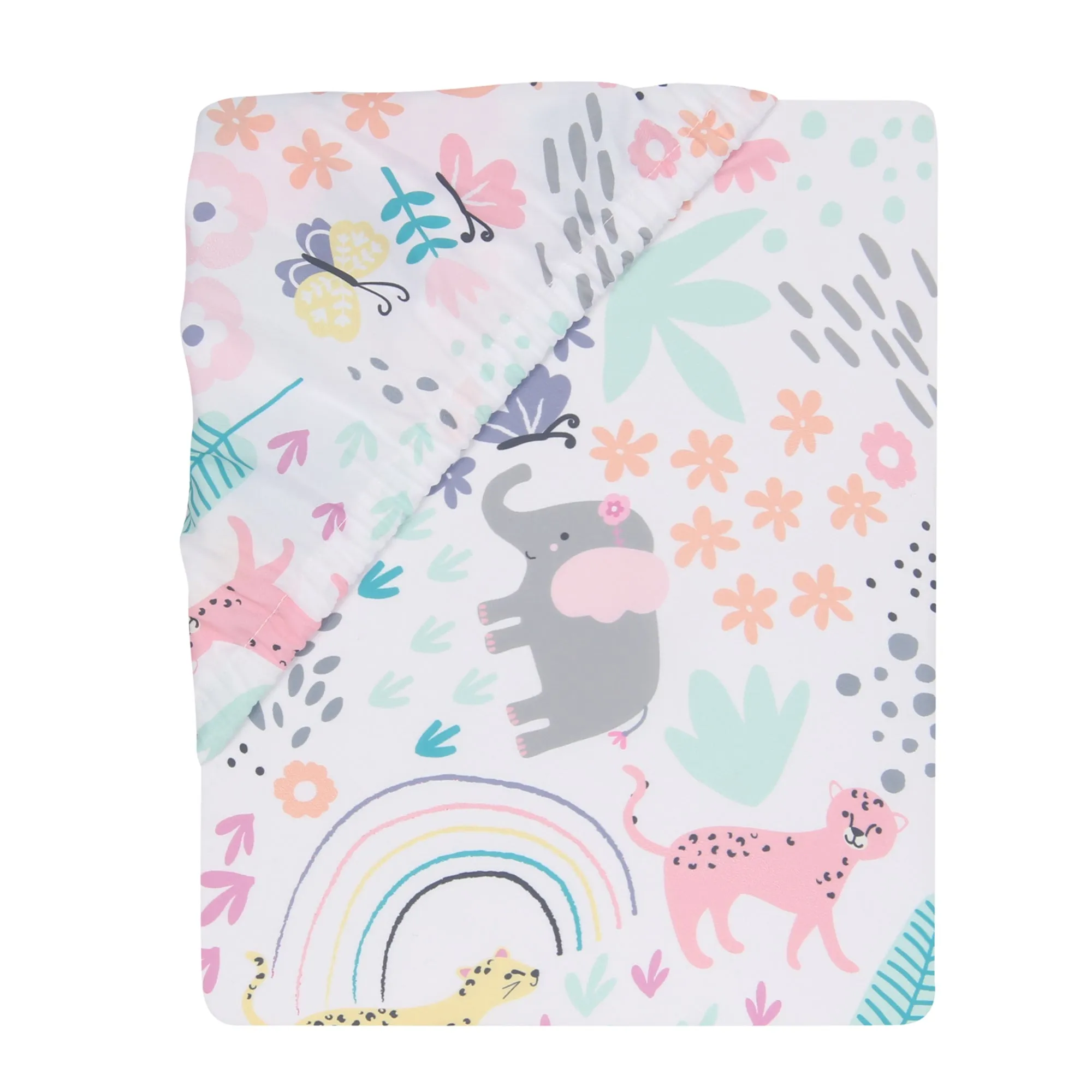 Rainbow Jungle 3-Piece Crib Bedding Set