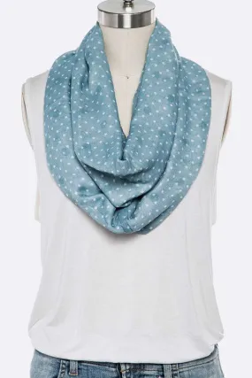Reversible 2 Tone Star Print Infinity Scarf