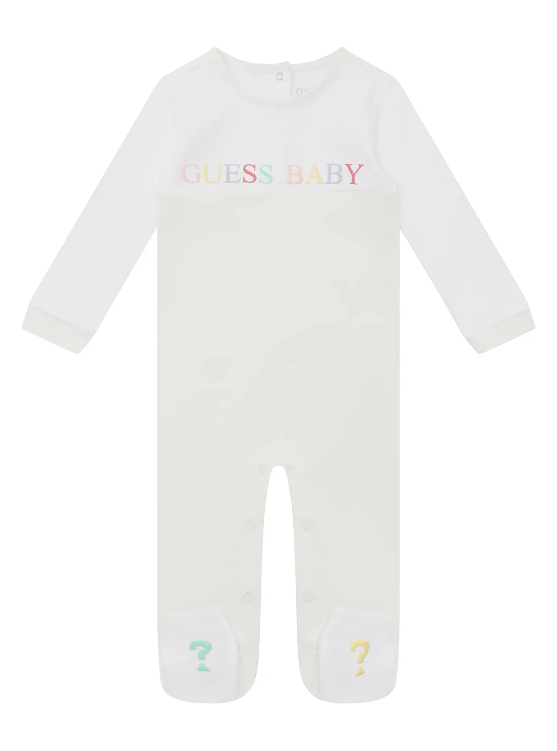 Salt White Coloured Logo Overall Onesie (0-12m)