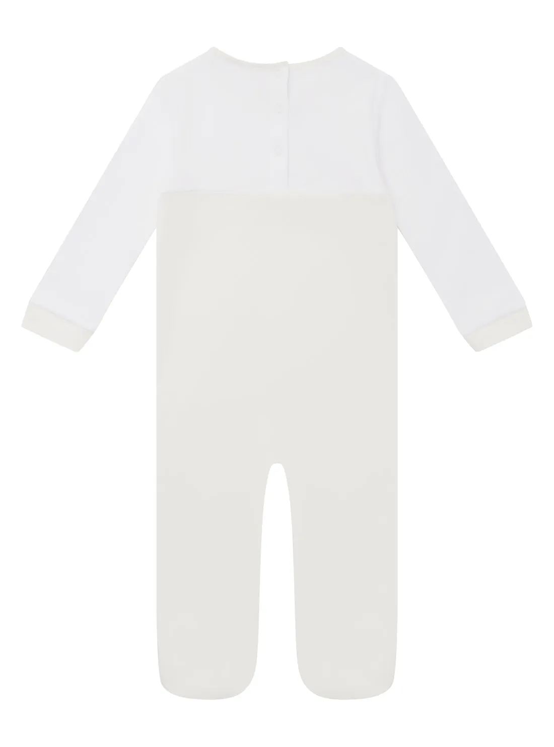 Salt White Coloured Logo Overall Onesie (0-12m)