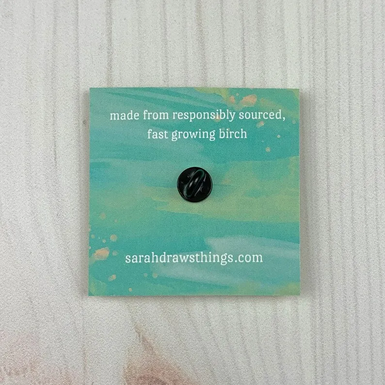 Sarah Draws Things Happy Bat Pin
