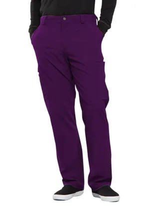 Scrub Pants - Cherokee Infinity Men's Fly Front Pant - Eggplant, CK200A