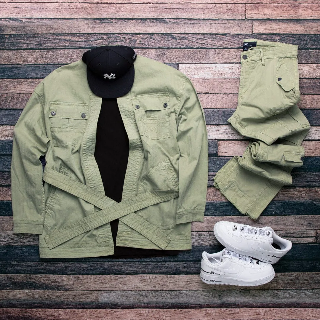 Sean Stacked - Aviation Cargo Pants (Sage)