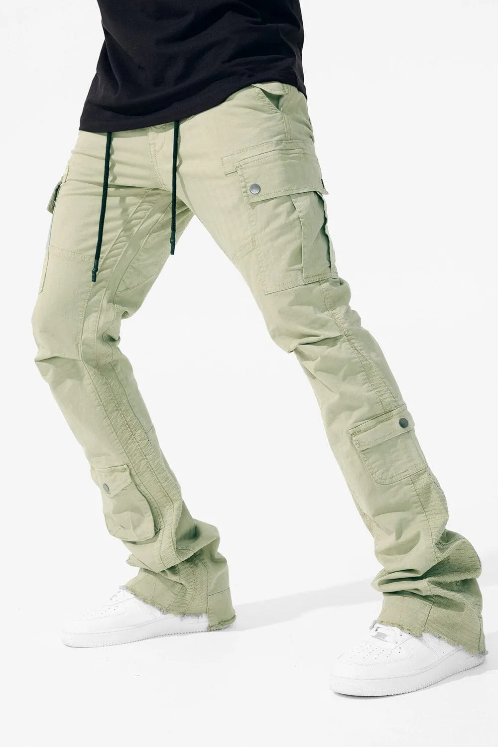 Sean Stacked - Aviation Cargo Pants (Sage)