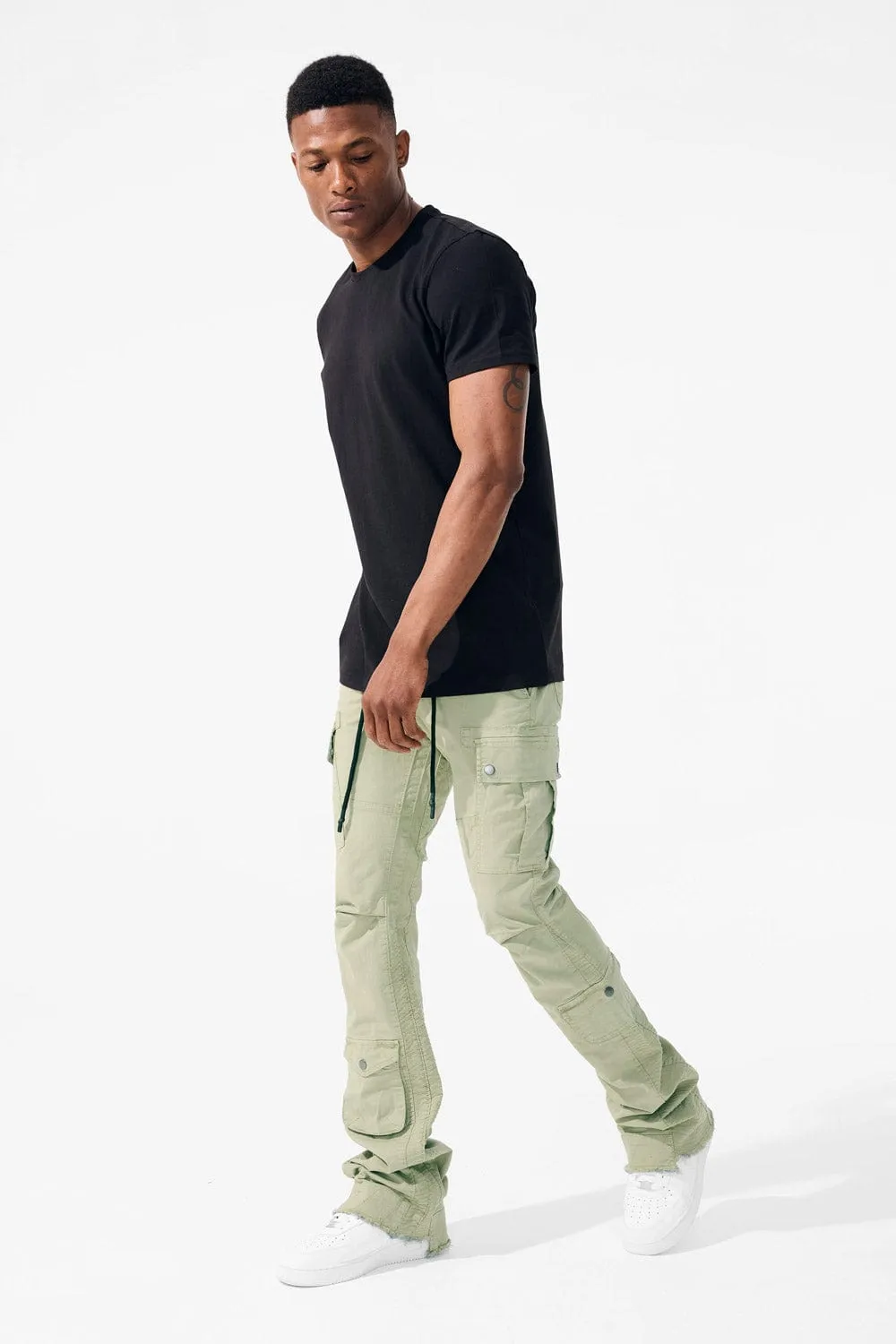 Sean Stacked - Aviation Cargo Pants (Sage)