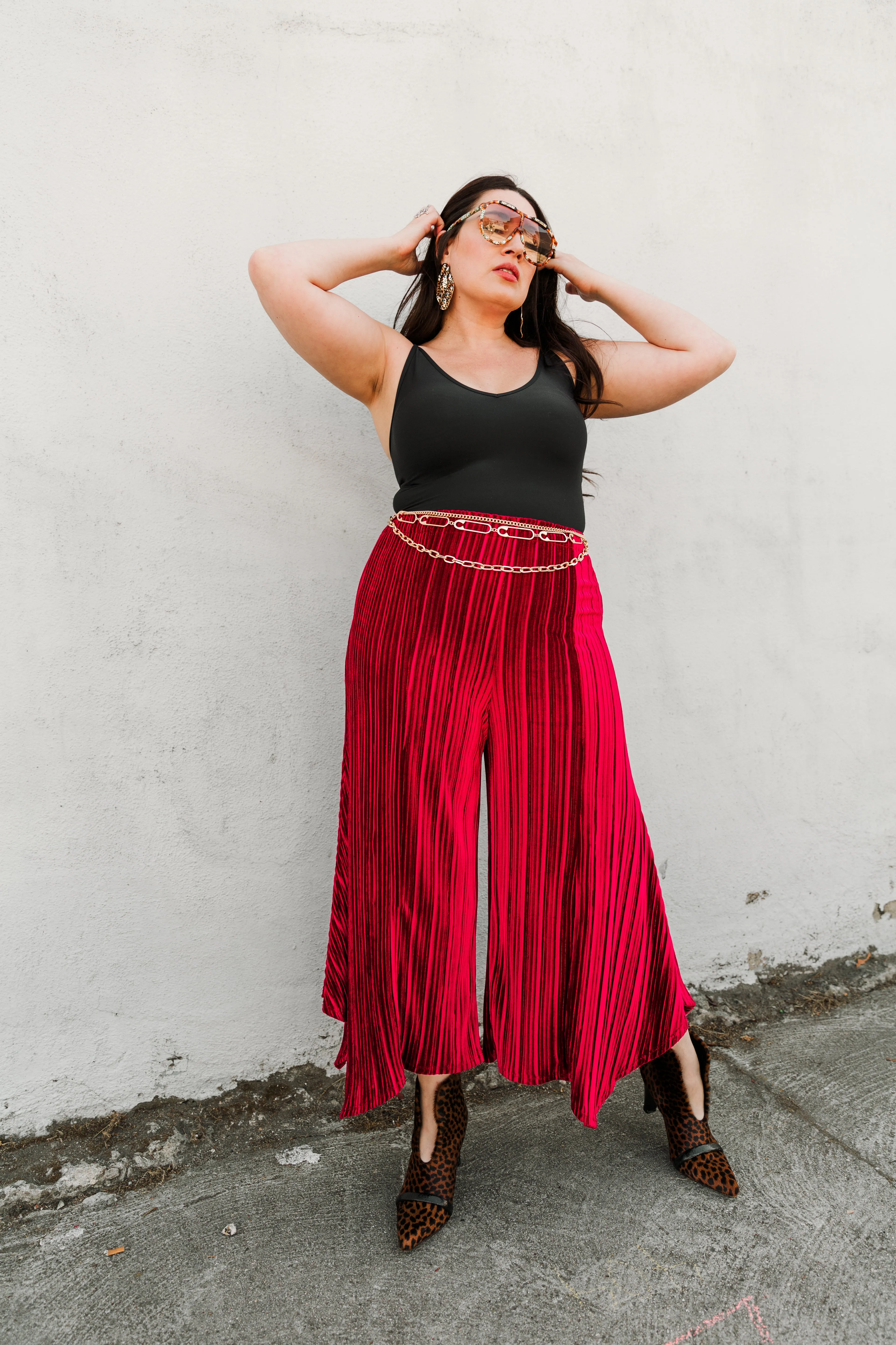 Slink Pants “Oxblood Velvet"