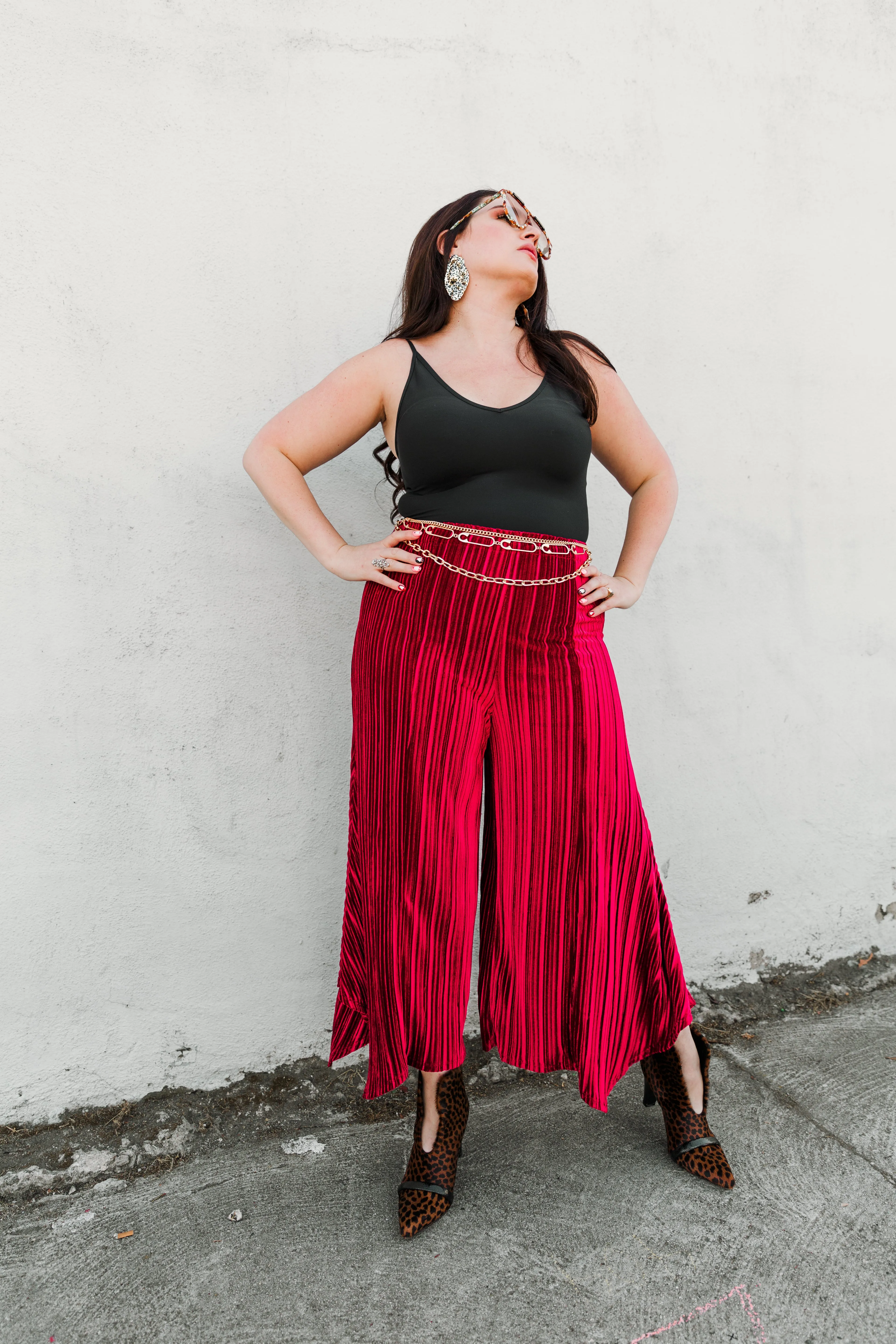 Slink Pants “Oxblood Velvet"