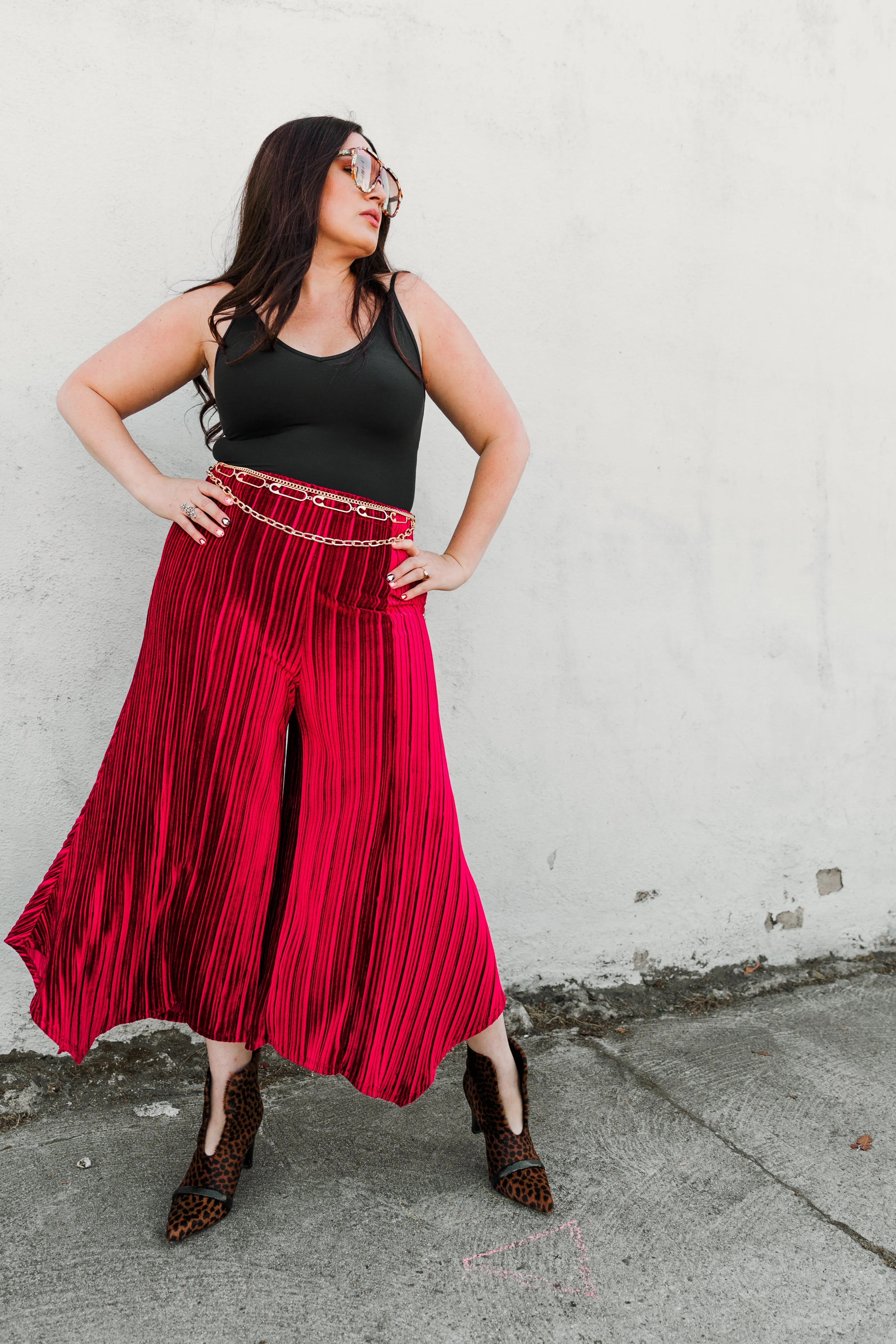Slink Pants “Oxblood Velvet"