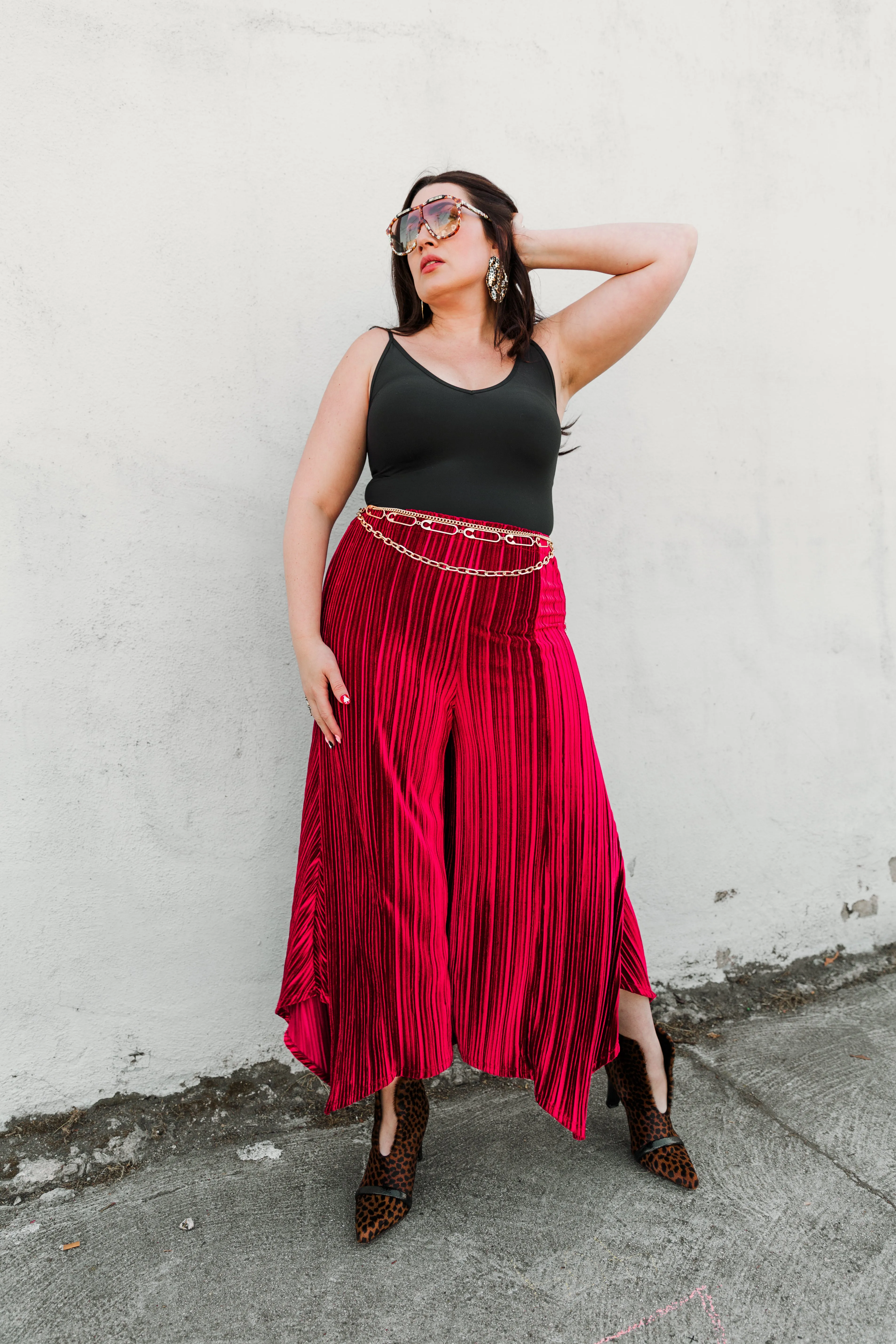 Slink Pants “Oxblood Velvet"