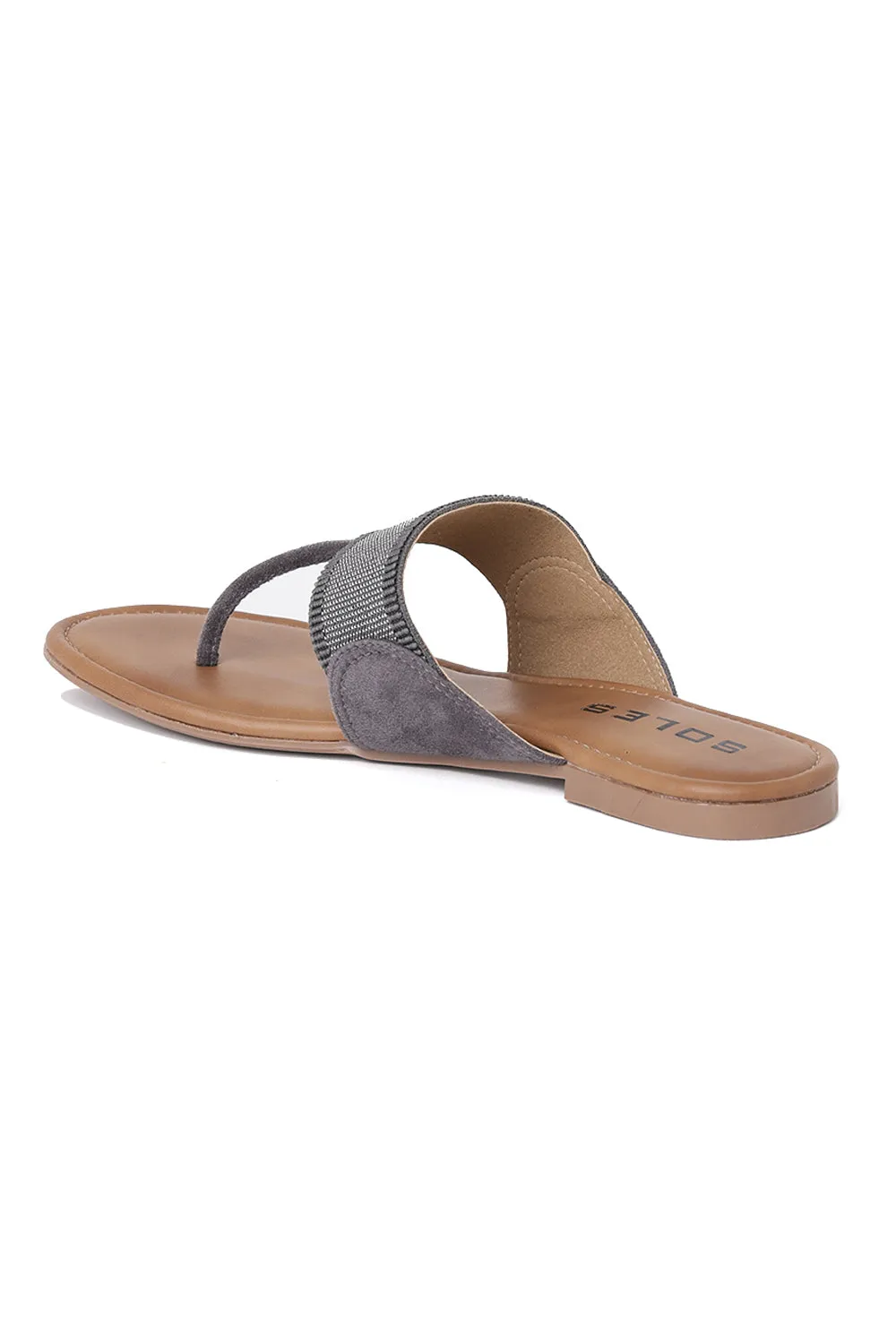 SOLES Shimmer Toe Hold Flats