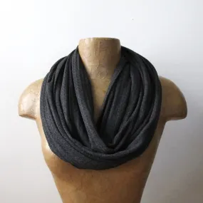 SOOT GRAY Waffle Knit Infinity Scarf