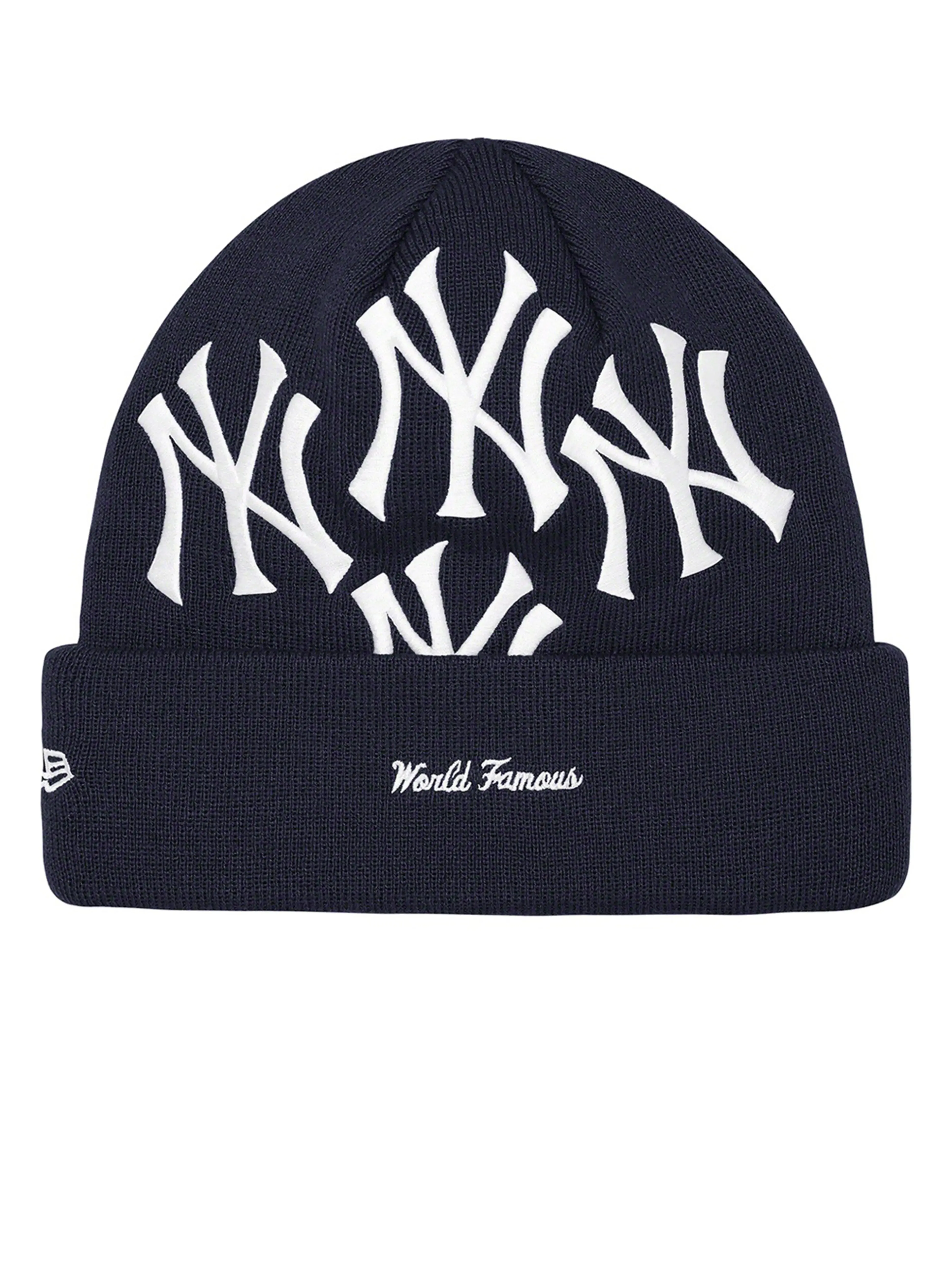 Supreme x New Era NY Yankees Box Logo Beanie Navy