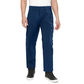 Tradesmax Pro Men's Cargo Workpant with Button Closure and Belt Loops, Navy