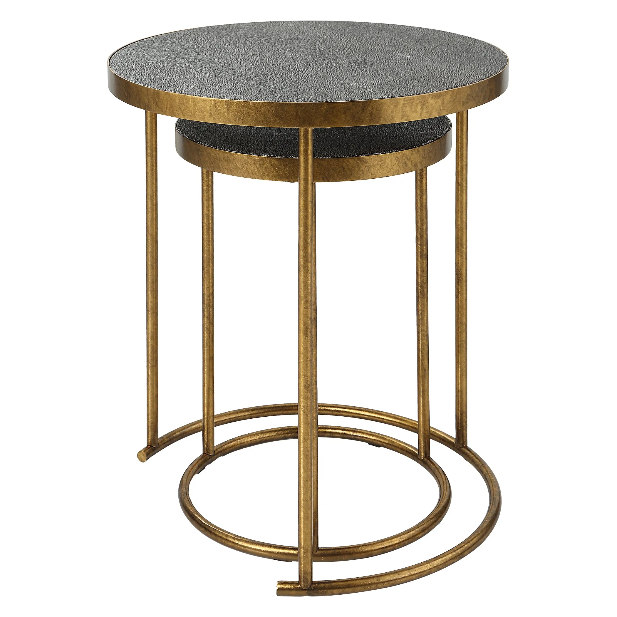 Uttermost Aragon Brass Nesting Tables, S/2