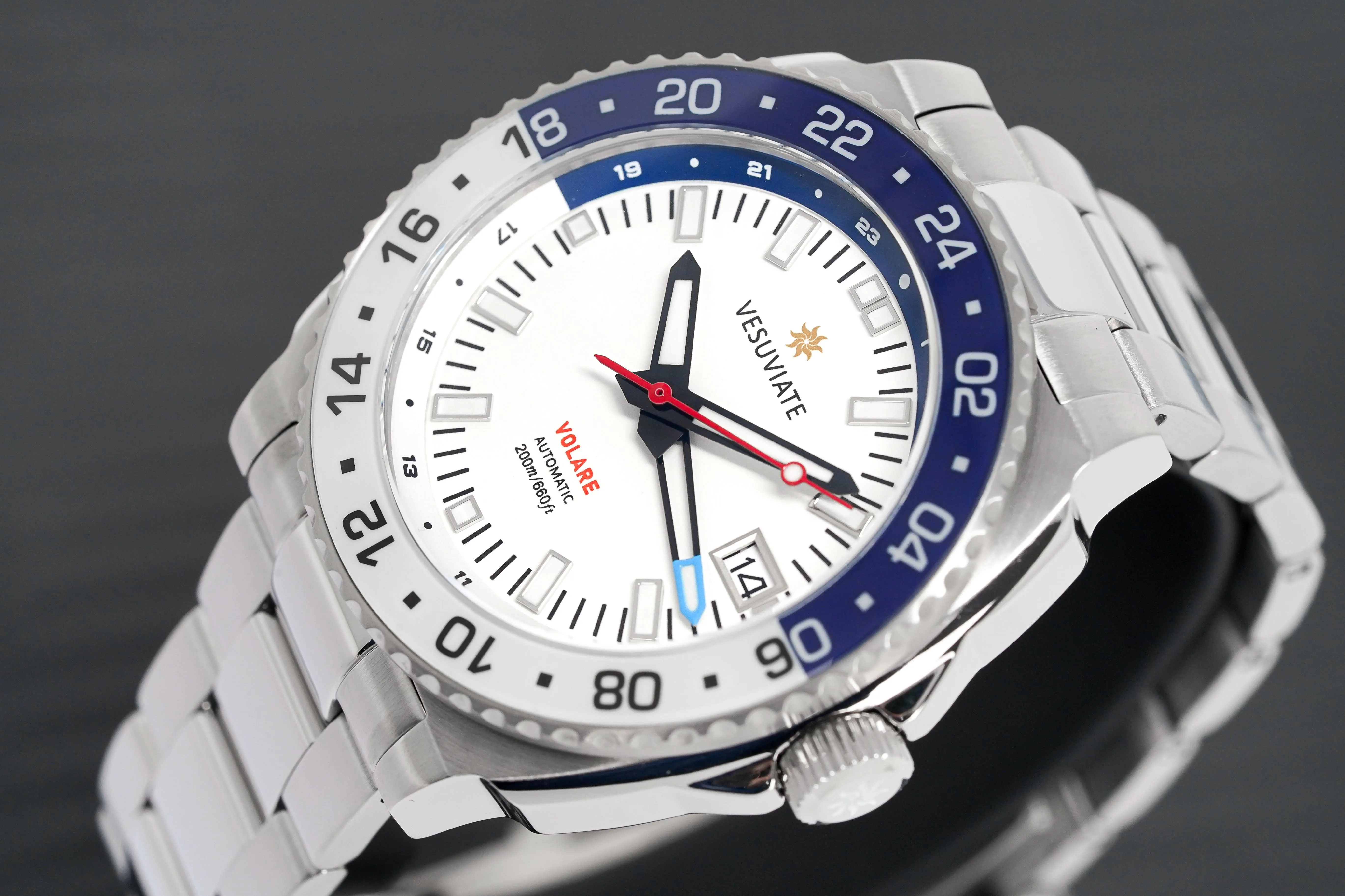 Vesuviate Men's Watch GMT Volare White