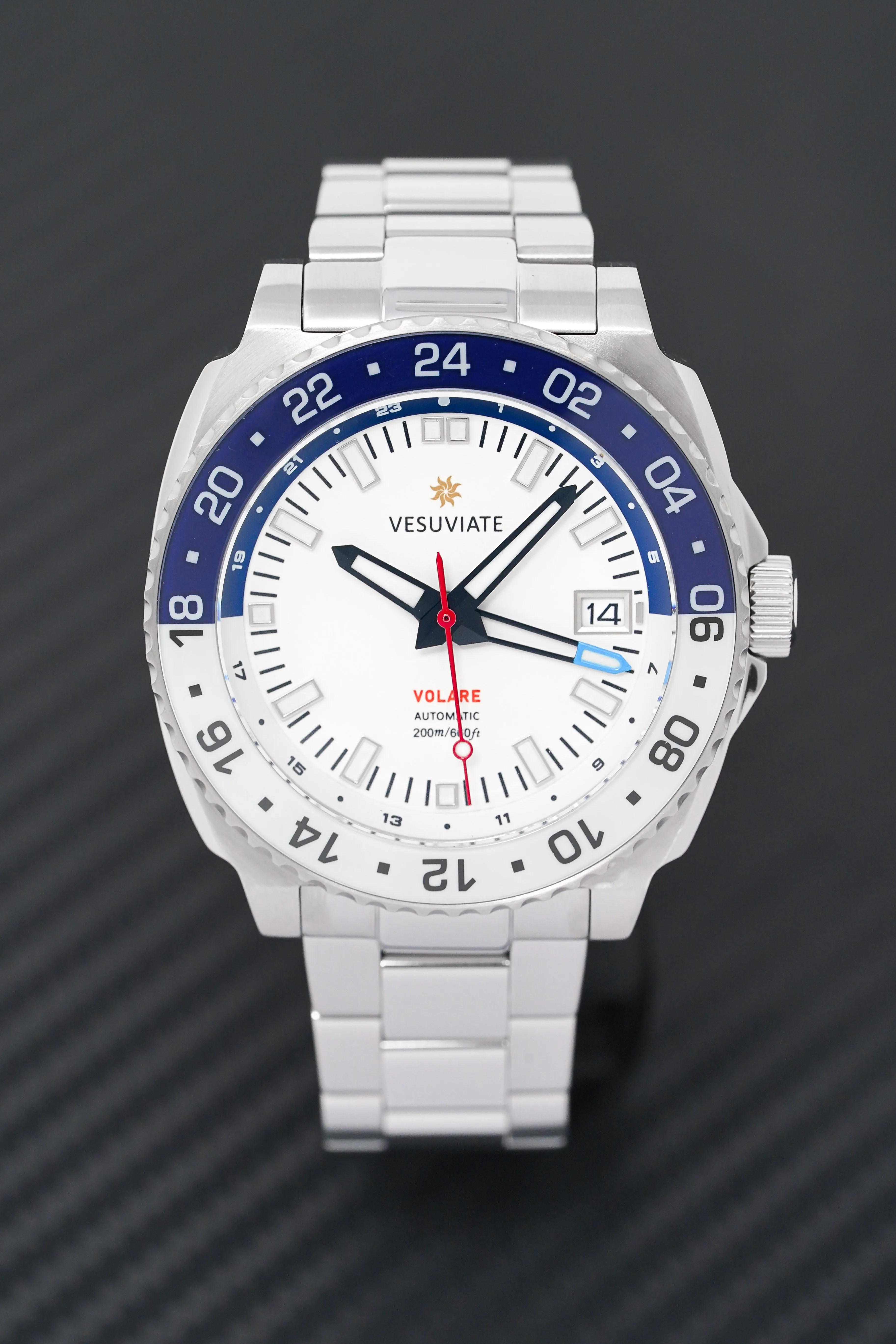 Vesuviate Men's Watch GMT Volare White