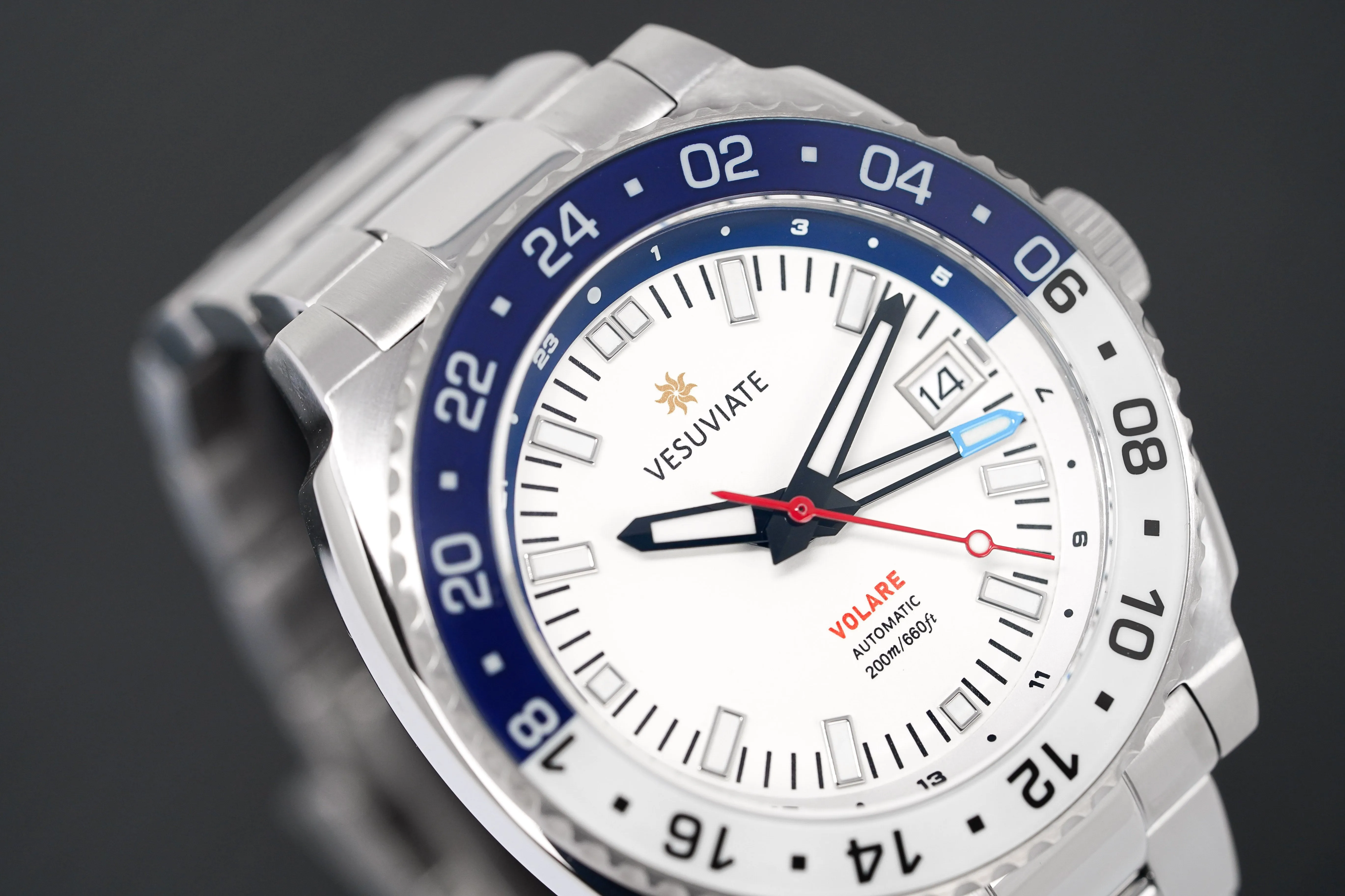 Vesuviate Men's Watch GMT Volare White