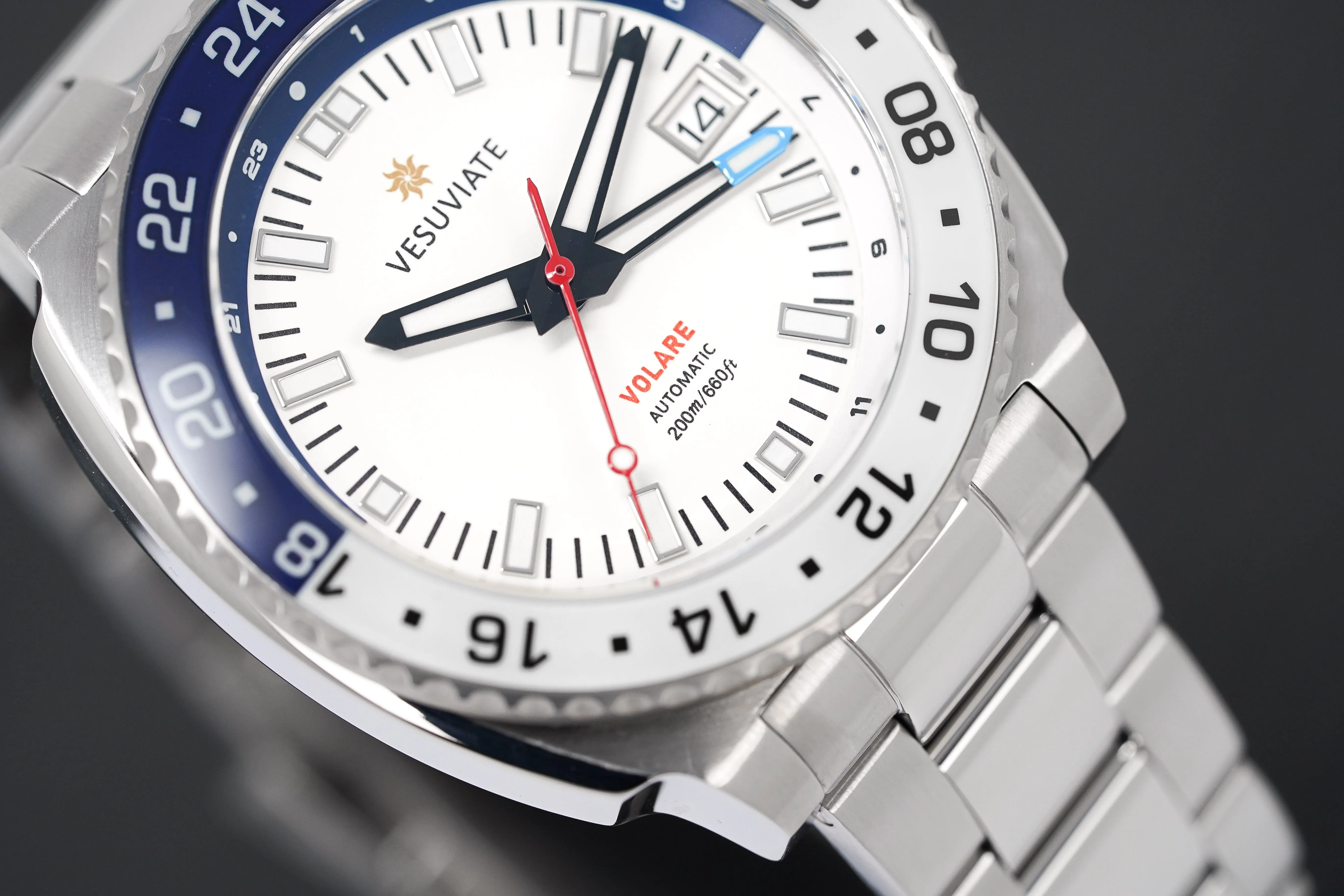 Vesuviate Men's Watch GMT Volare White