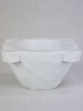 White marble kitchen mortar 8¼"