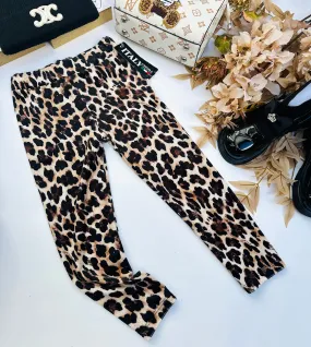 Wild print velvet leggings