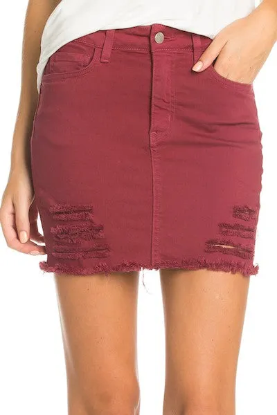 Women Denim Mini Pencil Skirt