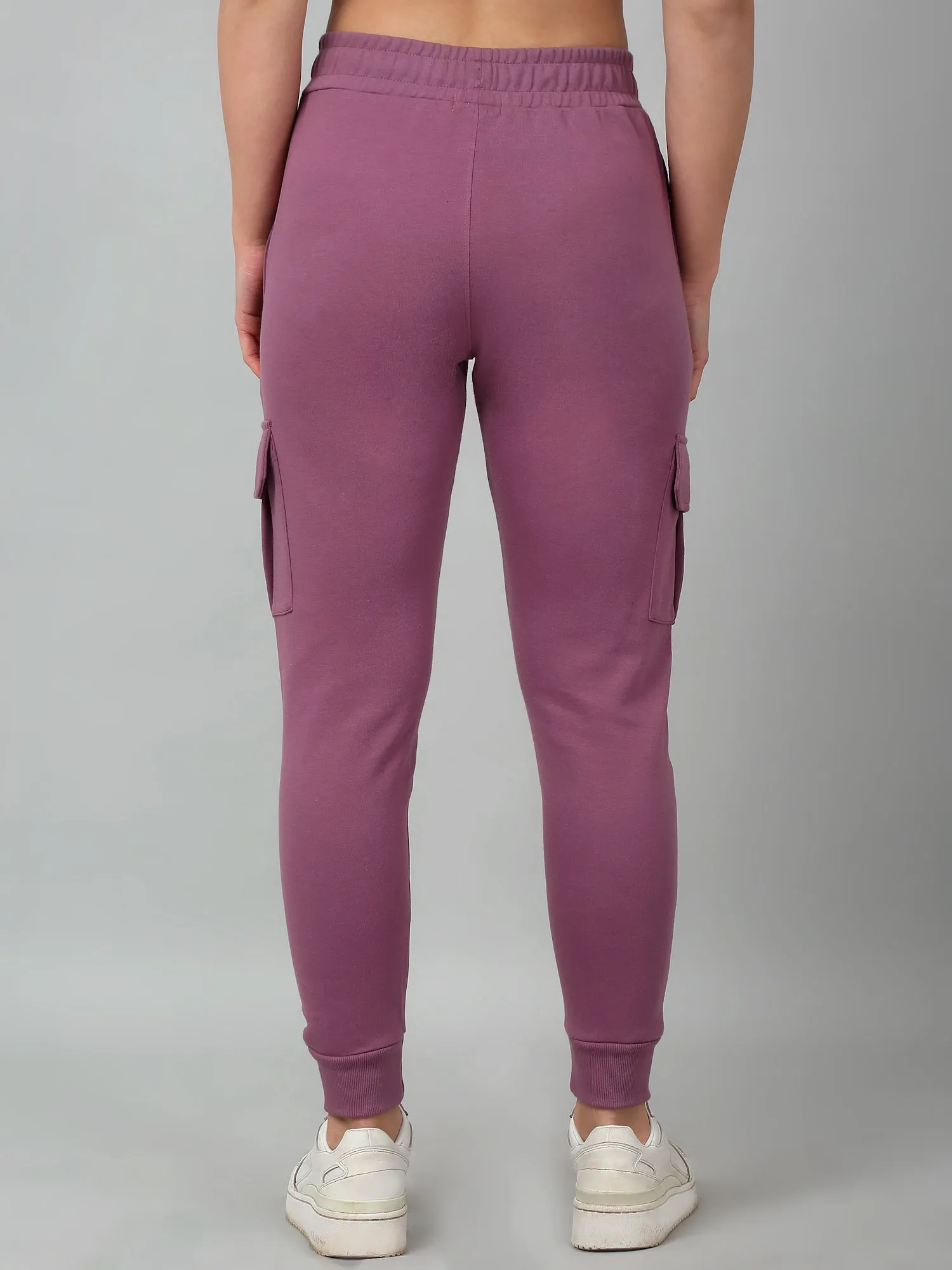 Women's Casual  Mauve Ankle length Mid rise Jogger Pants