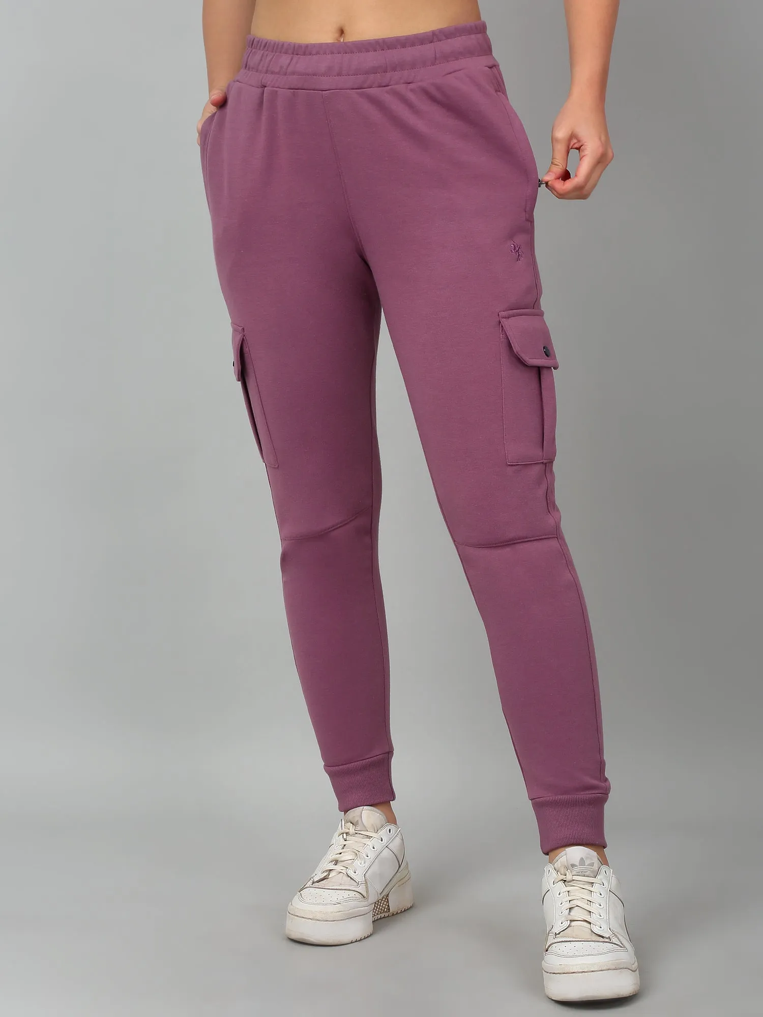 Women's Casual  Mauve Ankle length Mid rise Jogger Pants