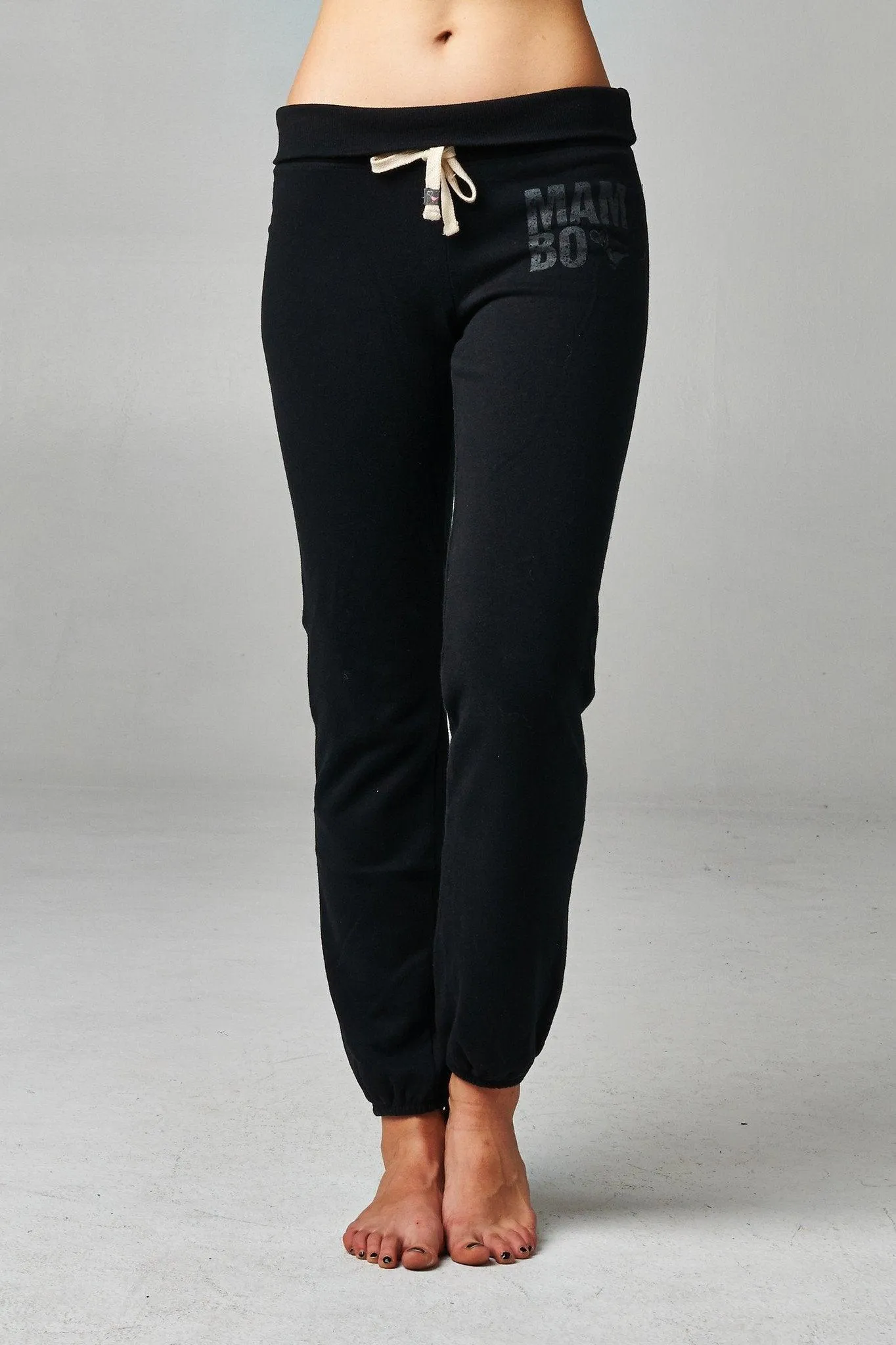 Women's Fold-over Waistband French Terry Screened