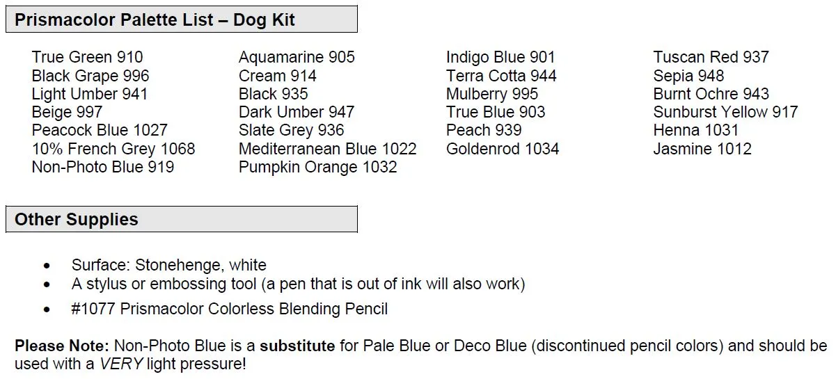 Yellow Lab Colored Pencil Project Kit