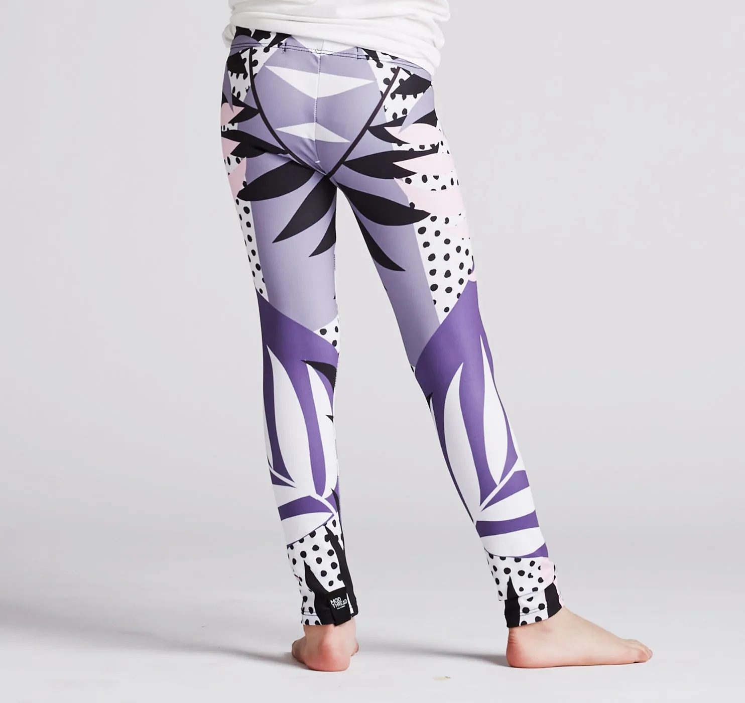 Youth Leggings, Palms & Dots